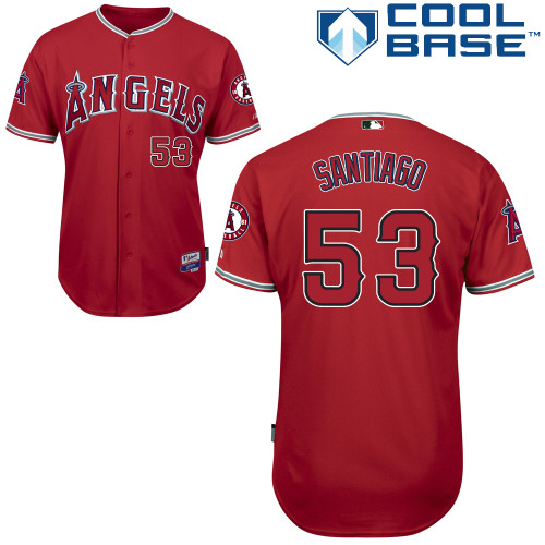 Hector Santiago #53 Youth Baseball Jersey-Los Angeles Angels of Anaheim Authentic Red Cool Base MLB Jersey